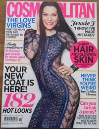 Jessica Ellen Cornish magazine cover appearance Cosmopolitan UK November 2014