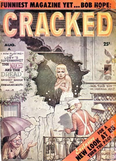 Cracked August 1959 magazine back issue Cracked magizine back copy 