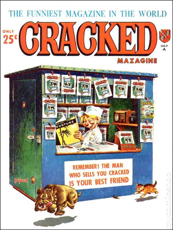 Cracked July 1965 magazine back issue Cracked magizine back copy 