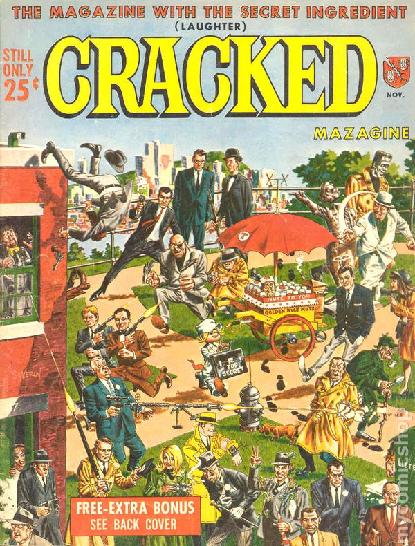 Cracked November 1965 magazine back issue Cracked magizine back copy 