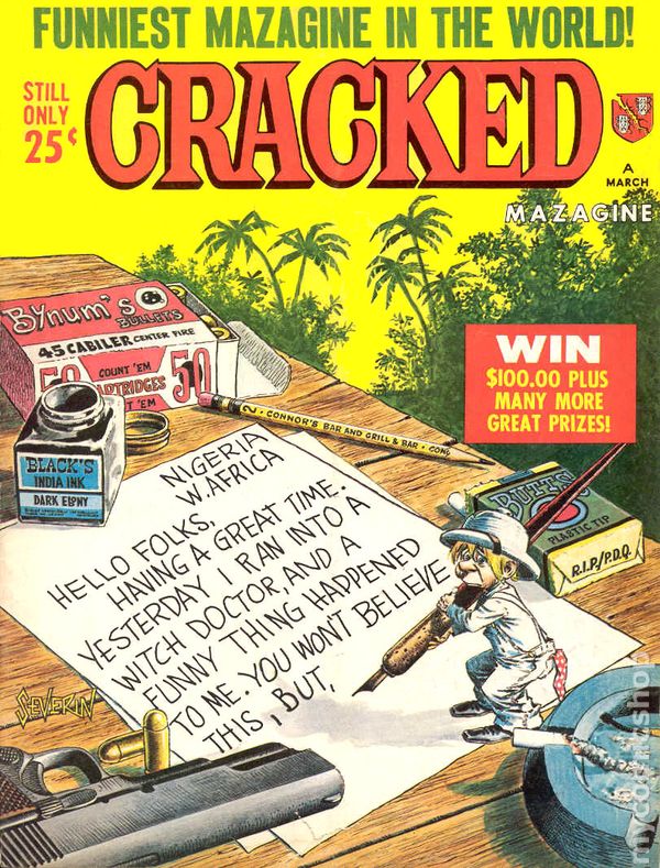 Cracked March 1966 magazine back issue Cracked magizine back copy 