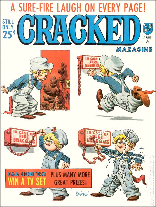 Cracked April 1966 magazine back issue Cracked magizine back copy 