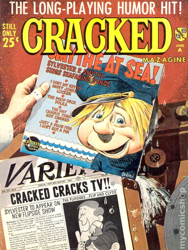 Cracked June 1966 magazine back issue Cracked magizine back copy 