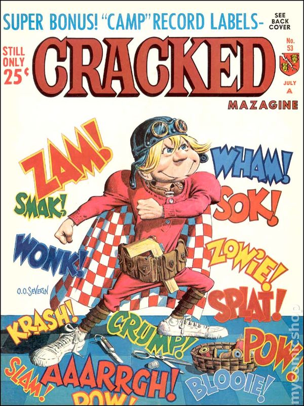Cracked July 1966 magazine back issue Cracked magizine back copy 