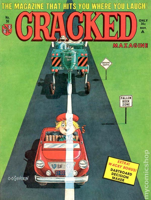 Cracked November 1966 magazine back issue Cracked magizine back copy 