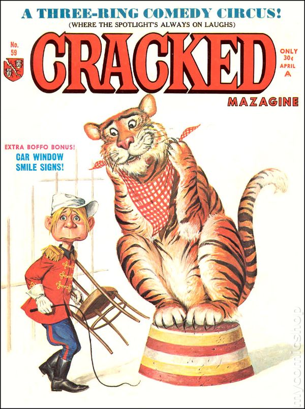 Cracked April 1967 magazine back issue Cracked magizine back copy 