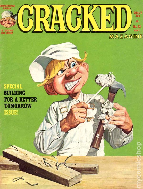 Cracked September 1967 magazine back issue Cracked magizine back copy 