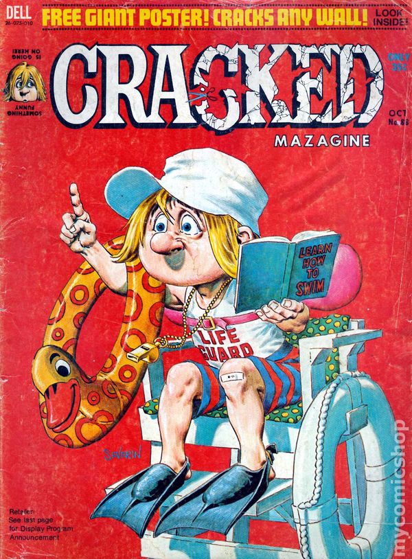 Cracked October 1970 magazine back issue Cracked magizine back copy 