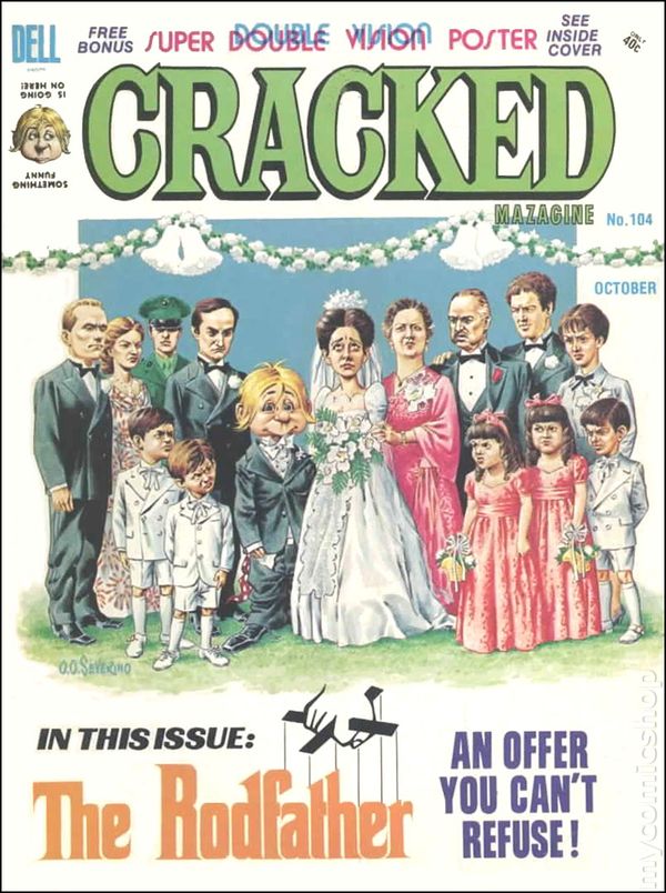 Cracked October 1972 magazine back issue Cracked magizine back copy 
