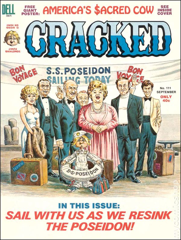 Cracked September 1973 magazine back issue Cracked magizine back copy 