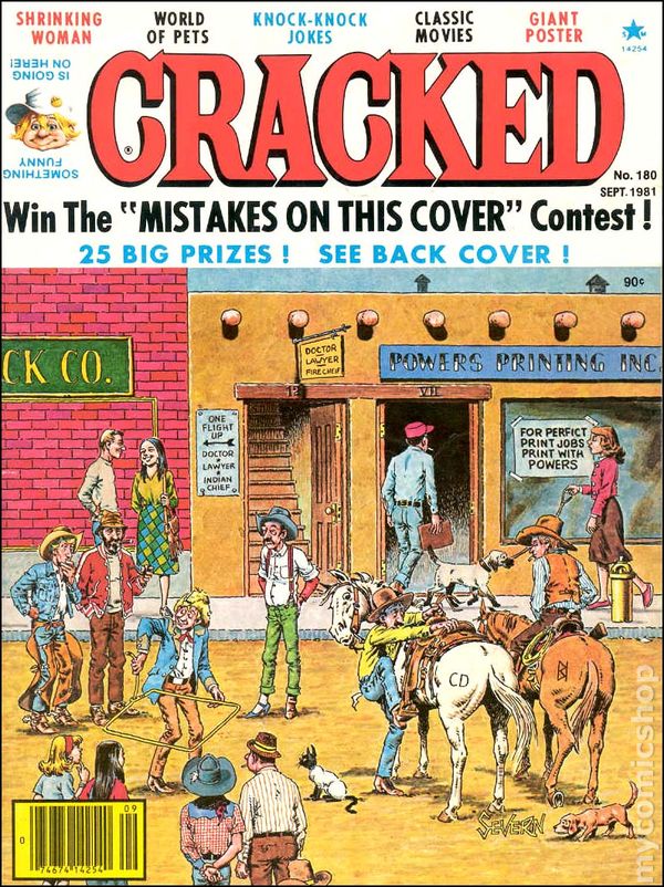 Cracked September 1981 magazine back issue Cracked magizine back copy 