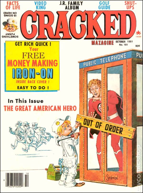 Cracked October 1981 magazine back issue Cracked magizine back copy 