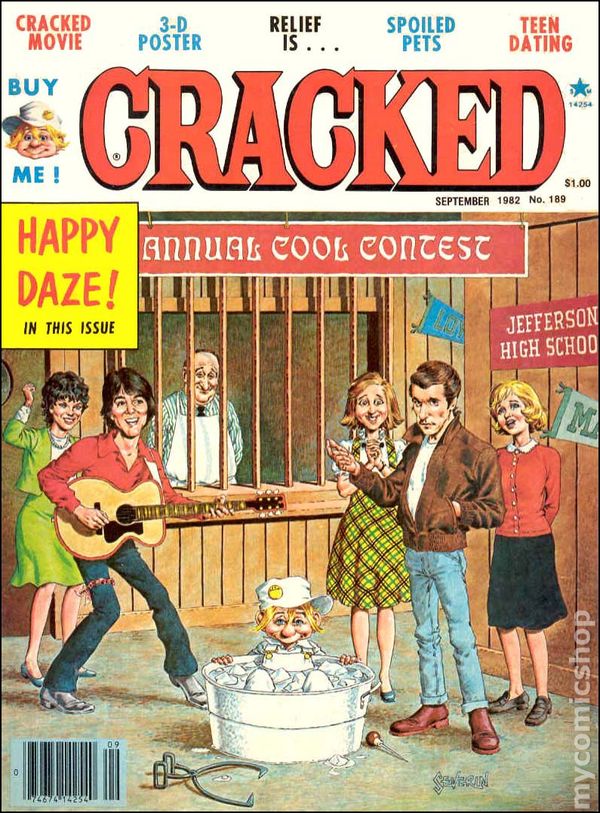 Cracked September 1982 magazine back issue Cracked magizine back copy 