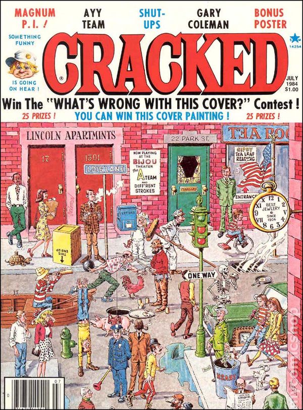 Cracked July 1984 magazine back issue Cracked magizine back copy 
