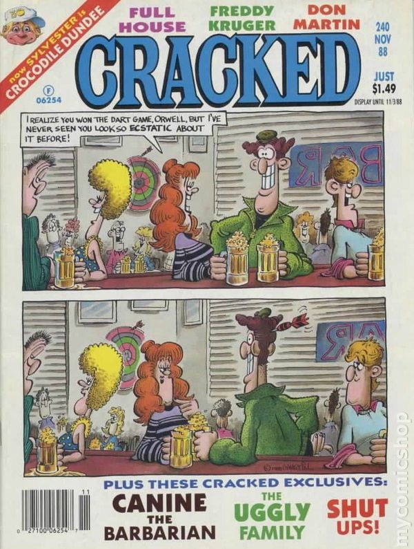 Cracked November 1988 magazine back issue Cracked magizine back copy 