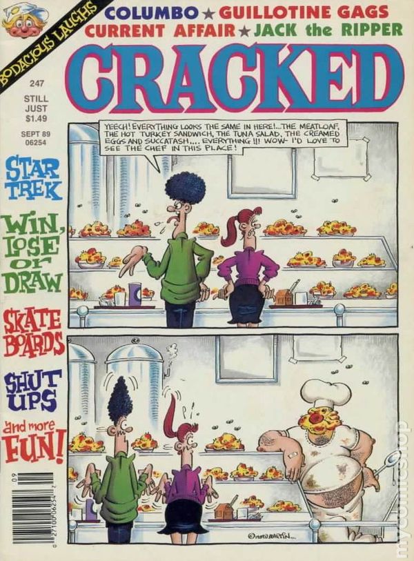 Cracked September 1989 magazine back issue Cracked magizine back copy 