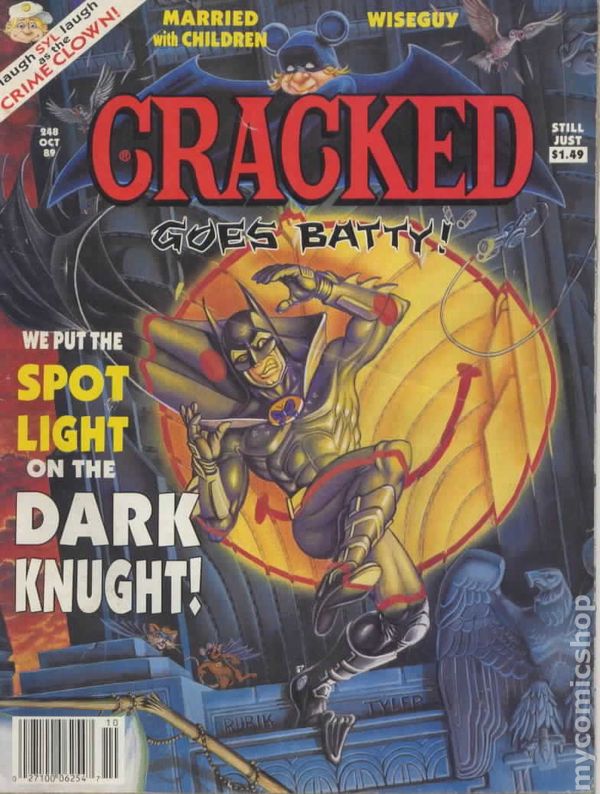 Cracked October 1989 magazine back issue Cracked magizine back copy 