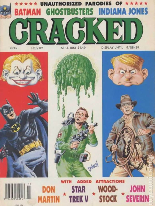Cracked November 1989 magazine back issue Cracked magizine back copy 