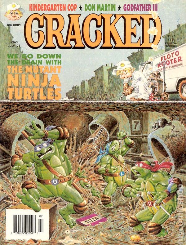 Cracked July 1991 magazine back issue Cracked magizine back copy 