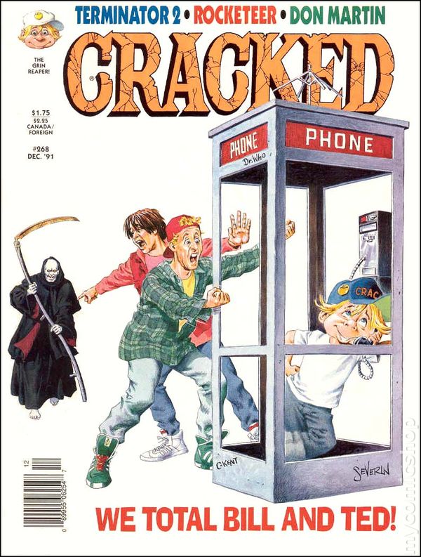 Cracked December 1991 magazine back issue Cracked magizine back copy 