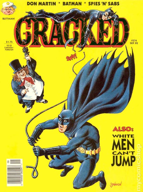 Cracked September 1992 magazine back issue Cracked magizine back copy 