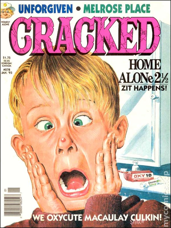 Cracked January 1993 magazine back issue Cracked magizine back copy 