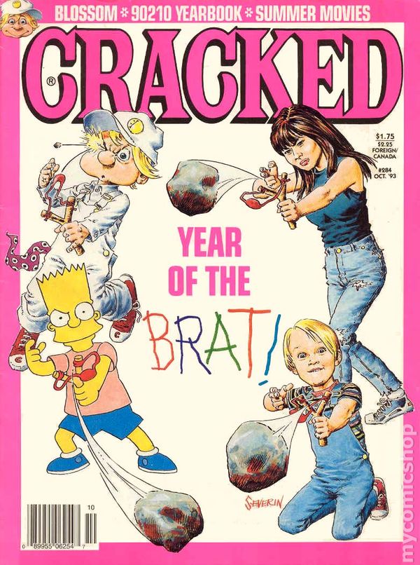 Cracked October 1993 magazine back issue Cracked magizine back copy 