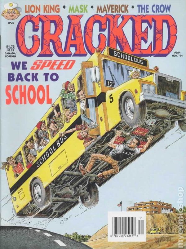 Cracked November 1994 magazine back issue Cracked magizine back copy 