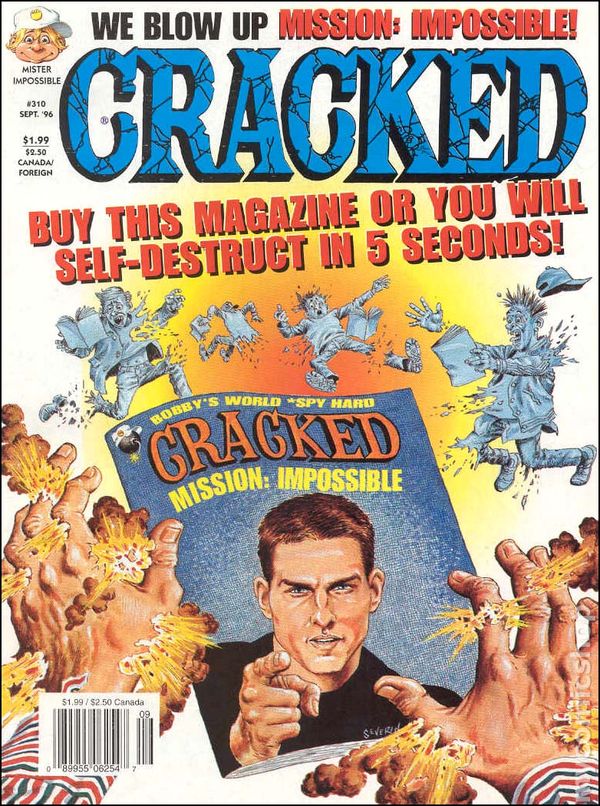 Cracked September 1996 magazine back issue Cracked magizine back copy 
