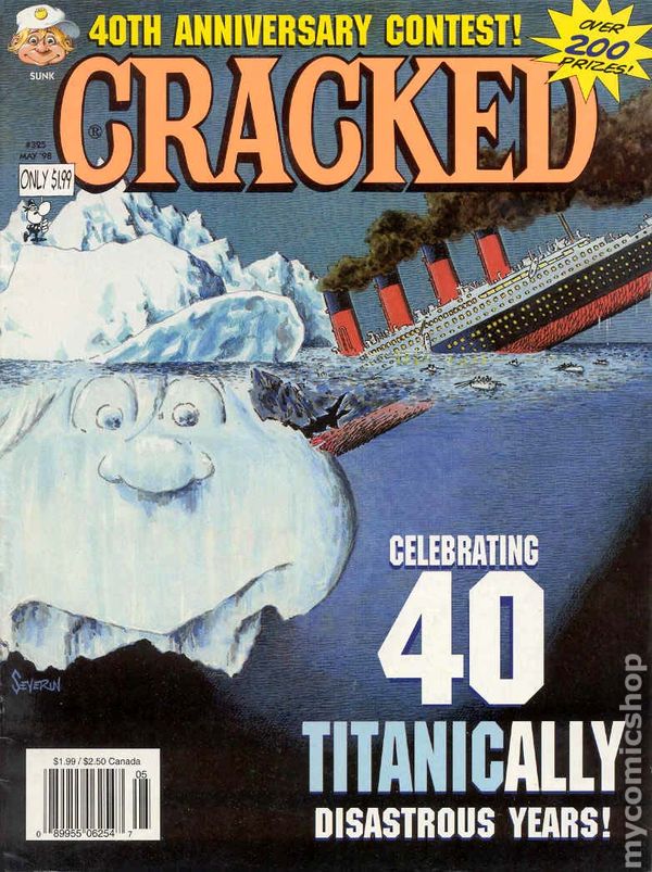 Cracked May 1998 magazine back issue Cracked magizine back copy 