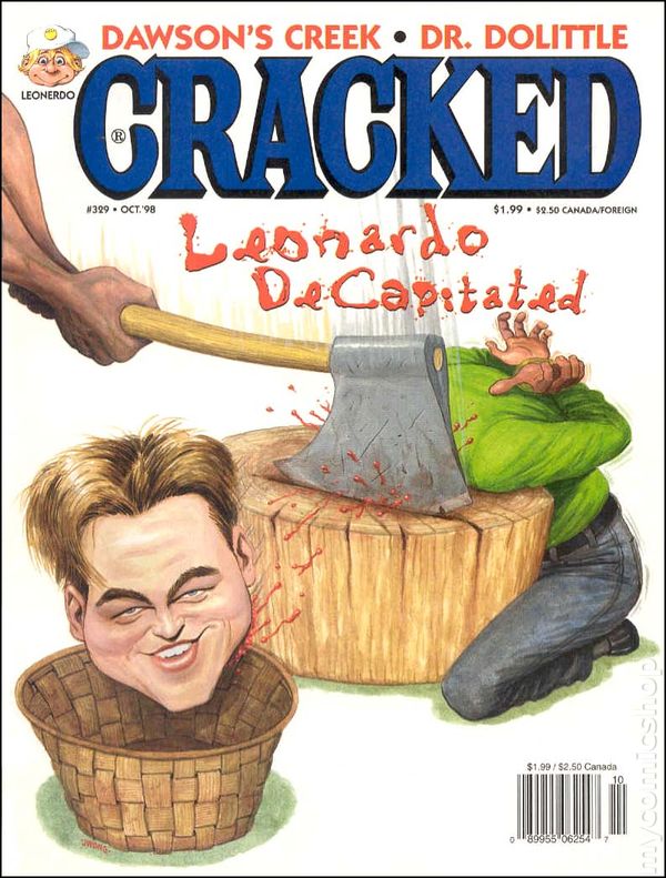 Cracked October 1998 magazine back issue Cracked magizine back copy 