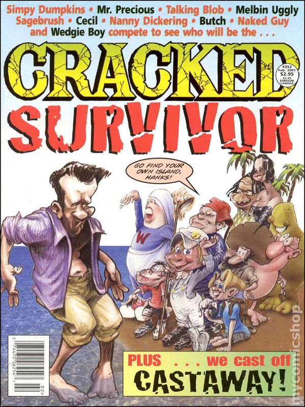 Cracked February 2001 magazine back issue Cracked magizine back copy 