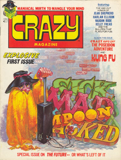 Crazy October 1973 magazine back issue Crazy magizine back copy 