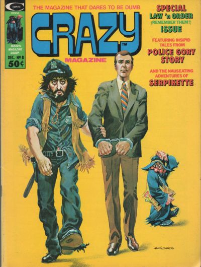 Crazy December 1974 magazine back issue Crazy magizine back copy 