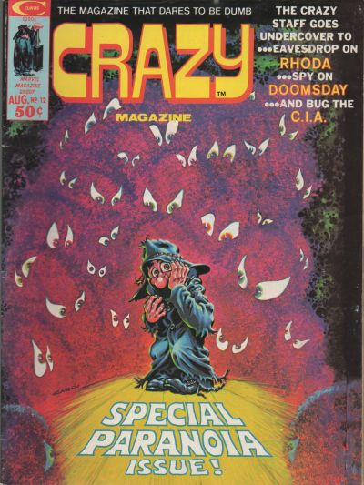 Crazy August 1975 magazine back issue Crazy magizine back copy 