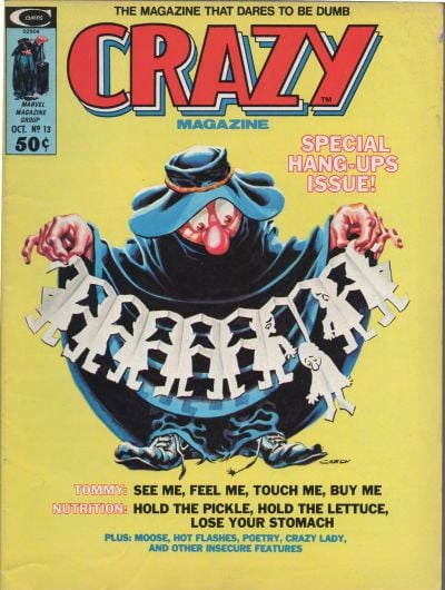 Crazy October 1975 magazine back issue Crazy magizine back copy 