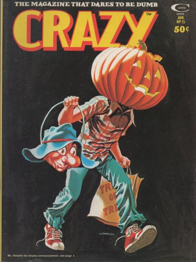 Crazy January 1976 magazine back issue Crazy magizine back copy 