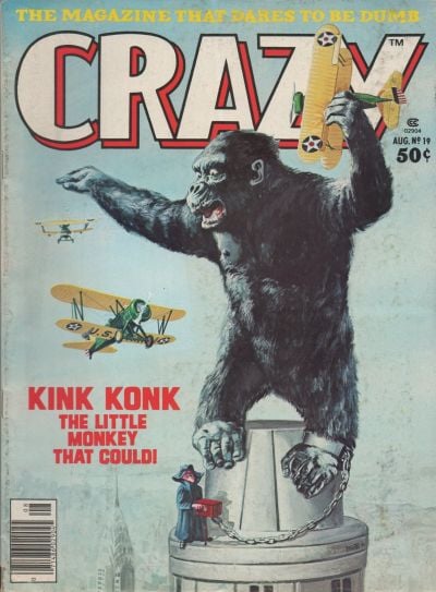Crazy August 1976 magazine back issue Crazy magizine back copy 