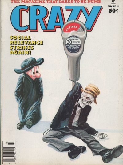 Crazy November 1976 magazine back issue Crazy magizine back copy 
