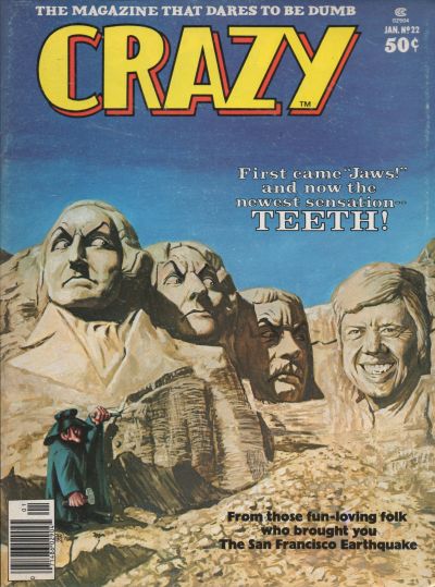 Crazy January 1977 magazine back issue Crazy magizine back copy 