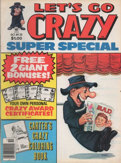 Crazy October 1977 magazine back issue Crazy magizine back copy 