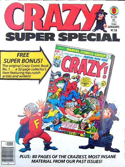 Crazy January 1980 magazine back issue Crazy magizine back copy 