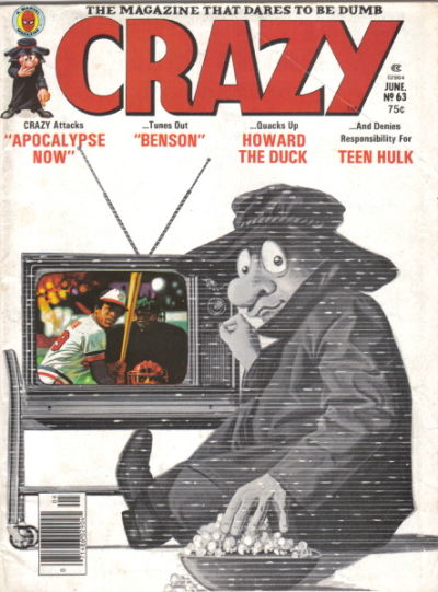 Crazy June 1980 magazine back issue Crazy magizine back copy 