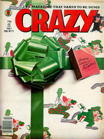 Crazy February 1981 magazine back issue Crazy magizine back copy 