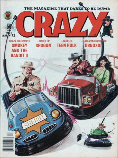 Crazy March 1981 magazine back issue Crazy magizine back copy 