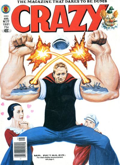 Crazy August 1981 magazine back issue Crazy magizine back copy 