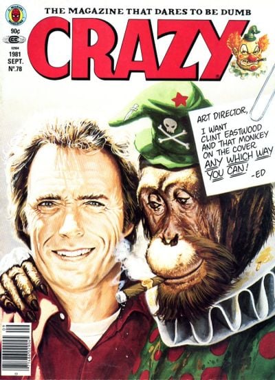 Crazy September 1981 magazine back issue Crazy magizine back copy 