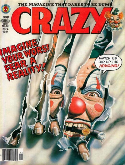 Crazy November 1981 magazine back issue Crazy magizine back copy 