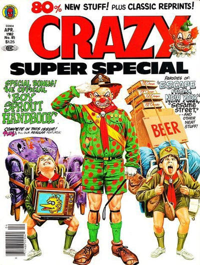 Crazy April 1982 magazine back issue Crazy magizine back copy 