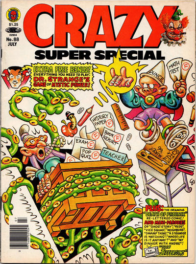 Crazy July 1982 magazine back issue Crazy magizine back copy 